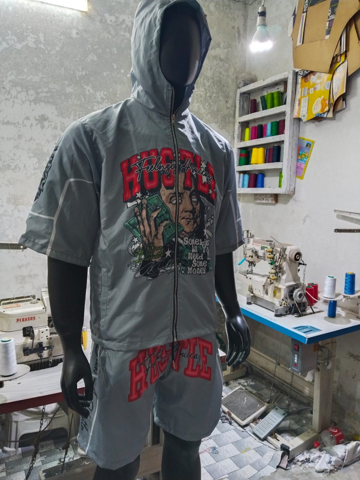 Hustle Nylon Set (Grey)